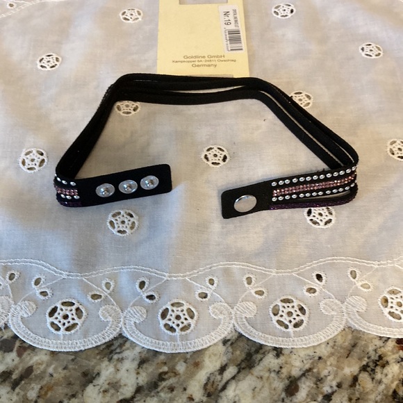 Wrap around bracelet NWT with studs. Black and purple - Picture 5 of 5